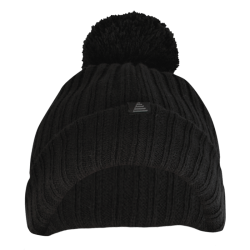 Fleece Lined Bobble Hat Black